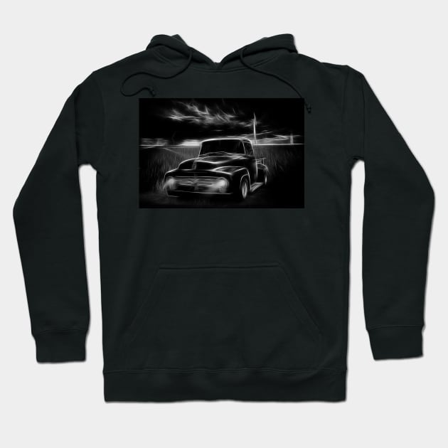 1947 - Chevrolet, black white - 02 Hoodie by hottehue